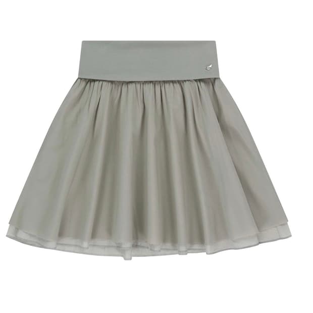 DOUBLE SHIRRING SKIRT GREY
