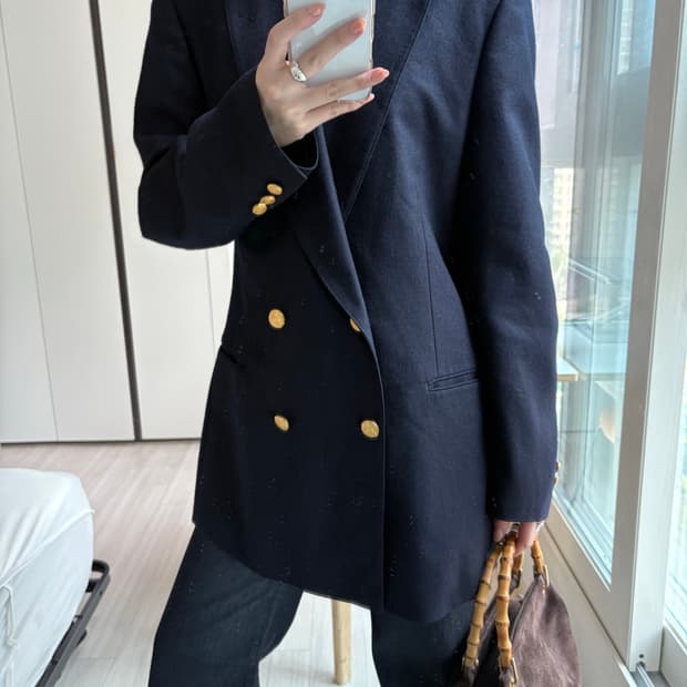 Navy Gold Double Blazer