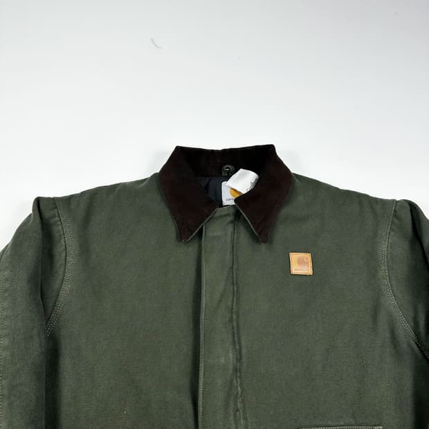 칼하트 오리지널 카키 덕 트러커 워크자켓 (XL)