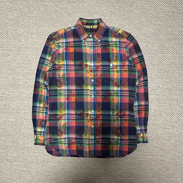 POLO RALPH LAUREN flower check shirt