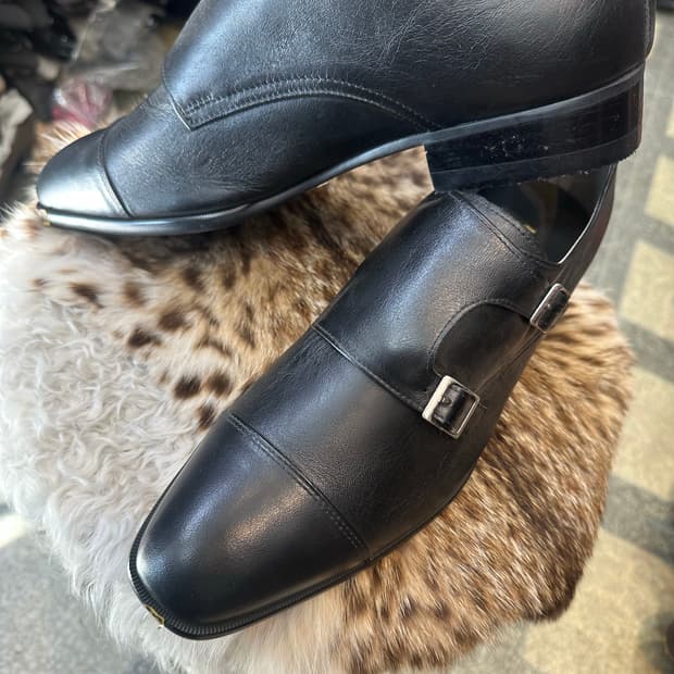 레더 더블 뭉크 구두