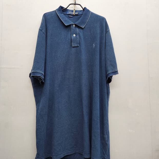 폴로랄프로렌 로고 데님 반팔카라 XXL(2XL~3XL)ㄱ
