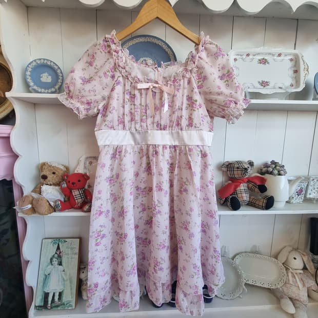 플라워 쉬폰 원피스