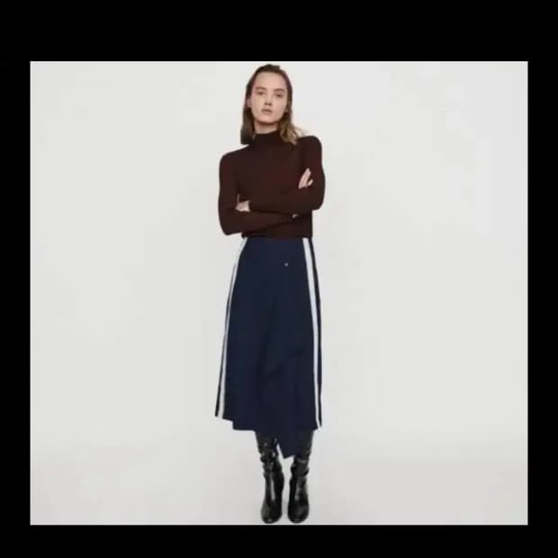 maje 마쥬 핀스트라이프 스커트