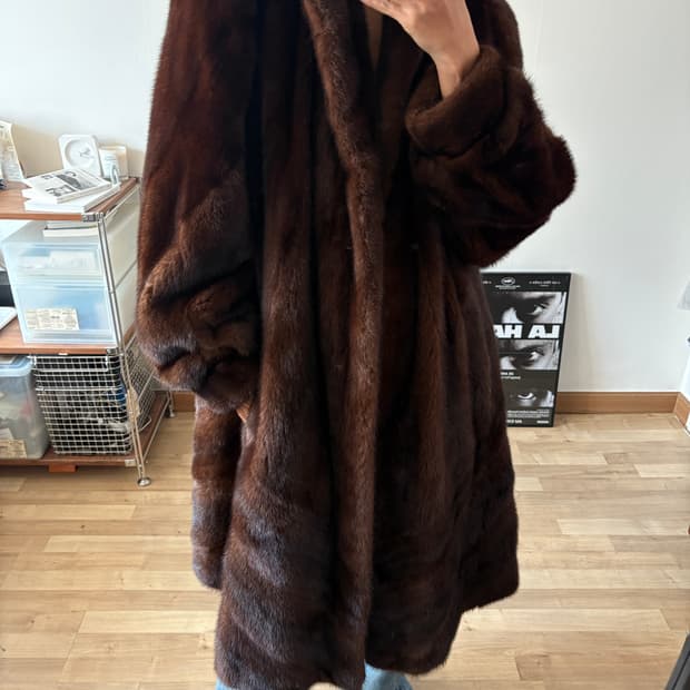 리얼 밍크 퍼 코트