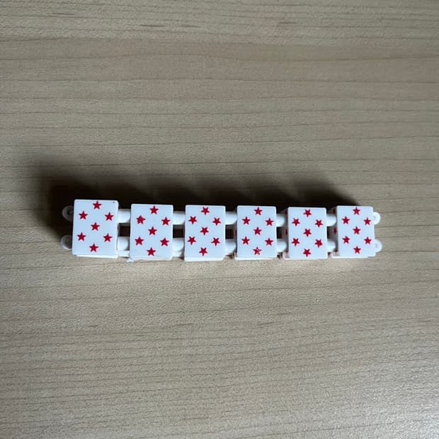 Red on White Stars bazo 1199
