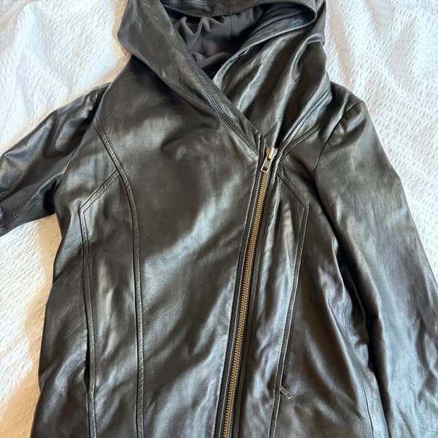 헬무트랭 램스킨 바이커 자켓