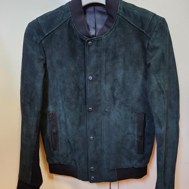 95 M) 지이크 염소가죽 고트스킨 스웨이드 블루종