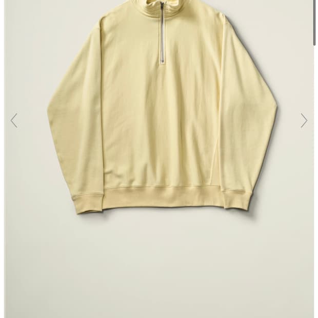 [5] 캡틴선샤인 26ss 수빈 스웨트 하프집 풀오버 옐로우