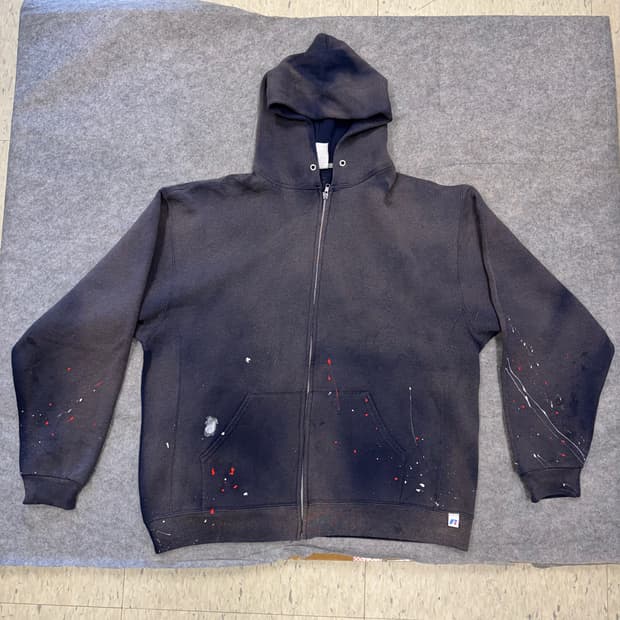 00s Vintage Russell Sun Faded Zip Up