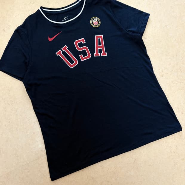 나이키 팀USA 올림픽 반팔티 네이비 여성용 L