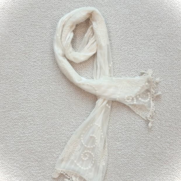 빈티지 레이스 머플러 스카프 모리걸 페어리 르네상스 갸루 