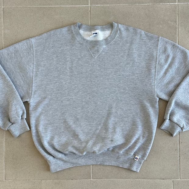 90s 빈티지 러셀 스웻셔츠 그레이 L