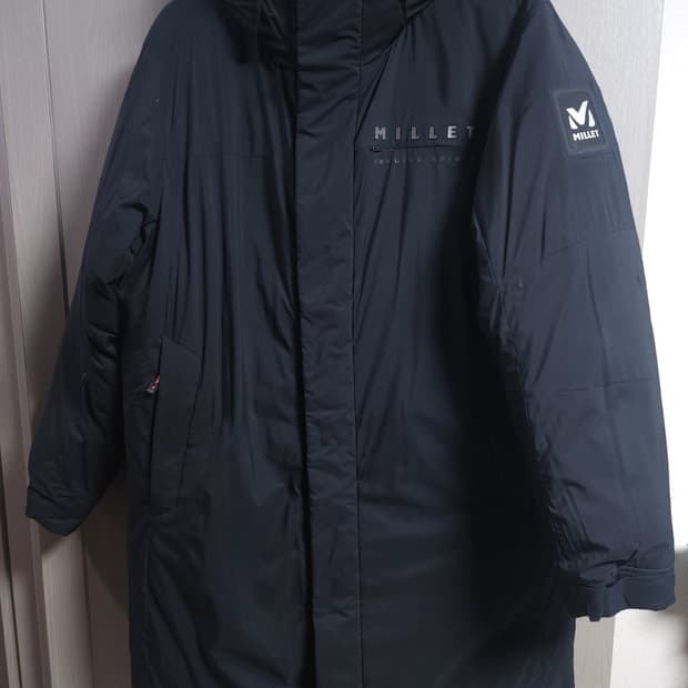 밀레 가위털 롱패딩, L