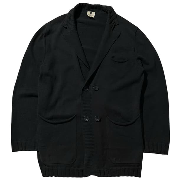 드리스 반 노튼 코튼 린넨 더블 니트 가디건