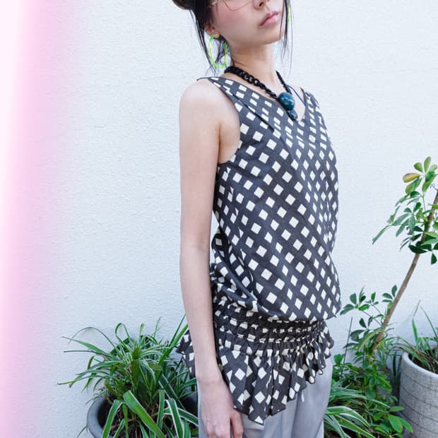 Marc Jacobs pattern frill sleeveless