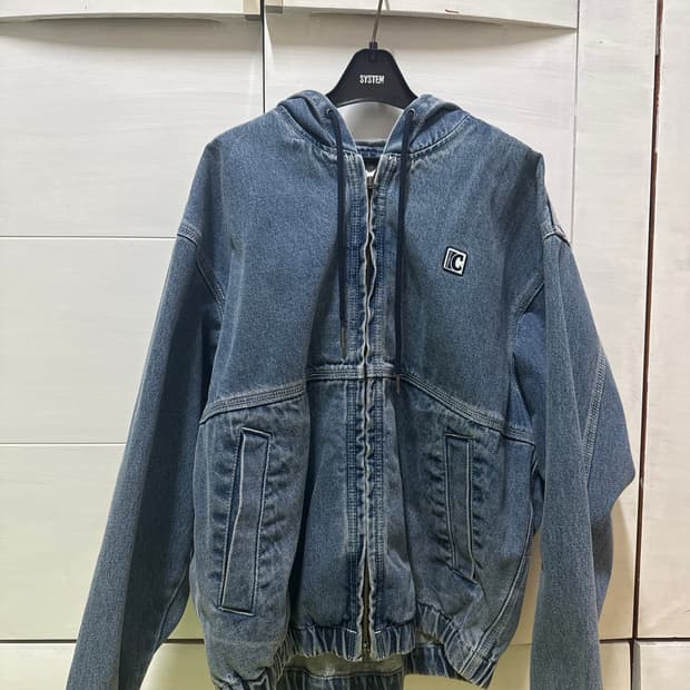 커버낫 데님 후디 자켓 블루 
