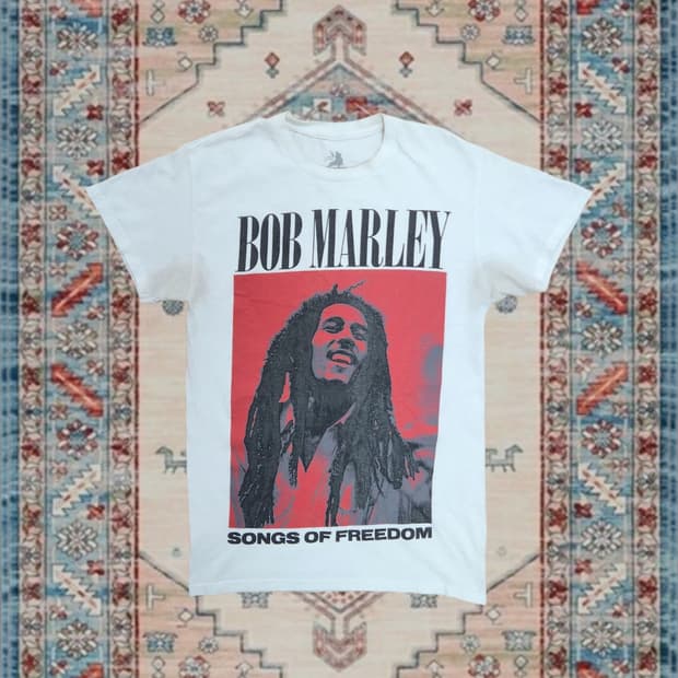 90s Bob Marley 빈티지 그래픽 티셔츠 (S)