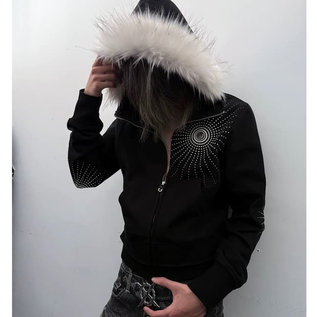Nightflare Stud Fur Zip
