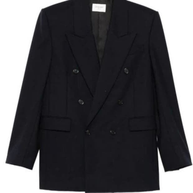 생로랑 더블 브레스티드 자켓 블랙 삽니다