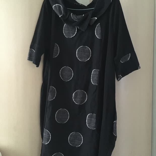 빈티지 도트 레이어드 베스트 원피스 하구미 모리걸 아오이유우