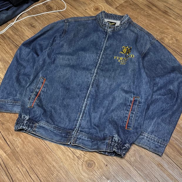 [XL] 페르난도 라찌니 라이더 데님 워크 자켓