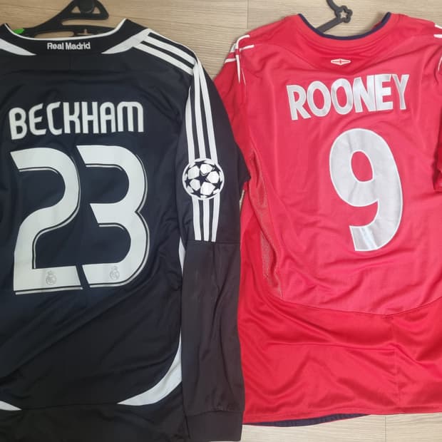 베컴,루니 축구 유니폼 일괄