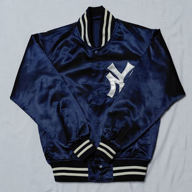90s 미즈노 x MLB 뉴욕 양키스 사틴 스타디움 자켓 (160/S~M