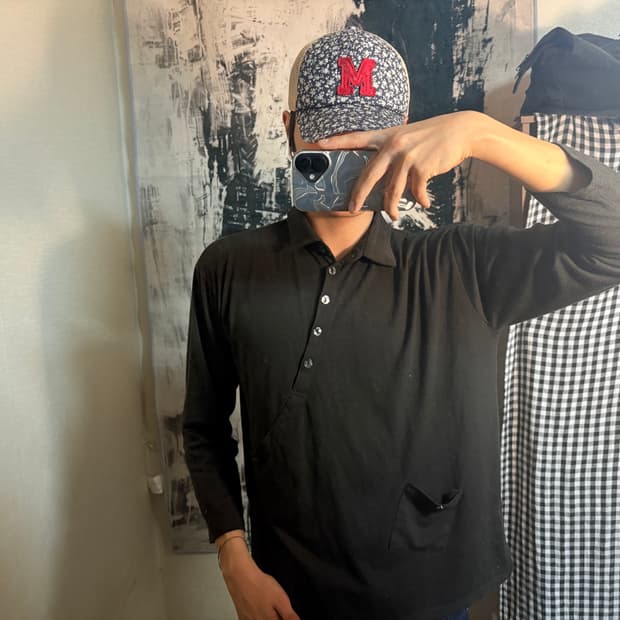 90’s VIANTE long sleeve polo shirt 