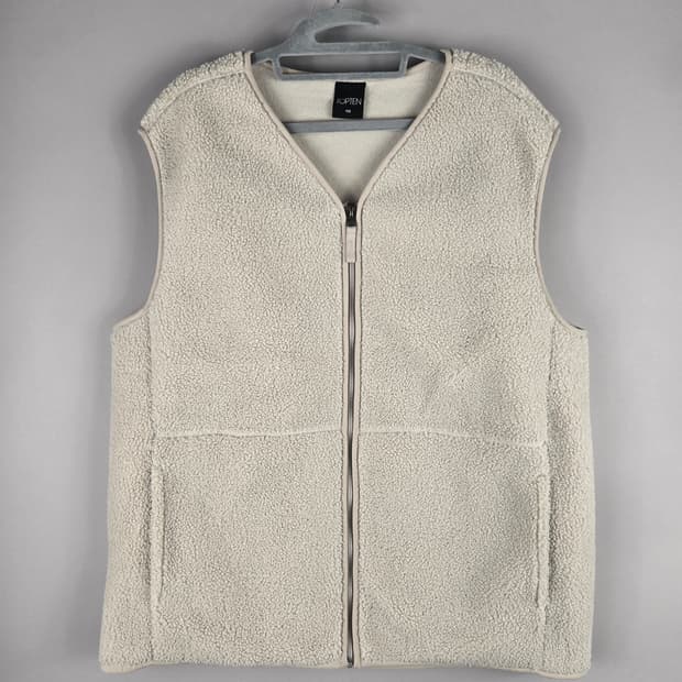 [무료배송]탑텐 110 남성 V넥 플리스 집업 조끼 베스트