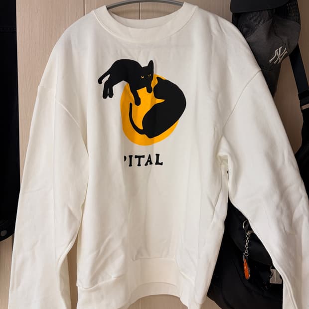 캐피탈 고양이 롱슬리브 긴팔티