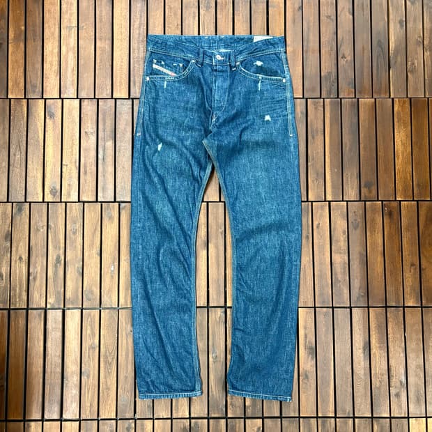 (28) 디젤 브래덤 데미지 생지 데님 팬츠