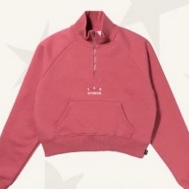 아이앱 스튜디오 iab 크롭 하프 집업 핑크 미개봉 판매