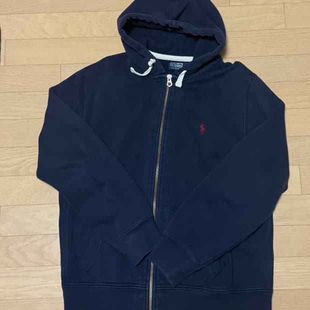 폴로 네이비 후드집업