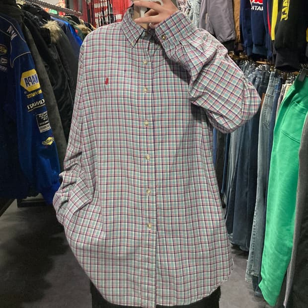 [IM]폴로 랄프로렌 타탄 체크 셔츠 블루