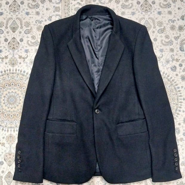 (새상품)  스타일옴므 블랙 울 블레이져 50