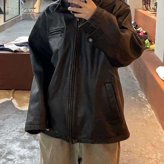 TIPICOSI LEATHER 빈티지 레더 자켓 H236