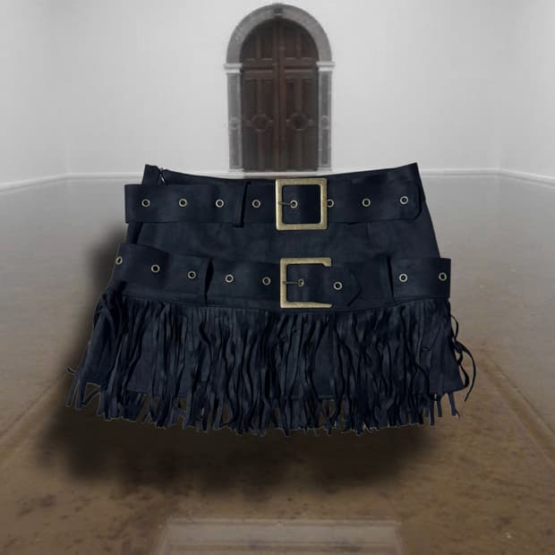 스웨이드 투벨트 태슬 스커트 3 colors