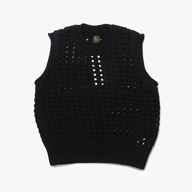 (새상품) BATONER "Black Knit Vest"