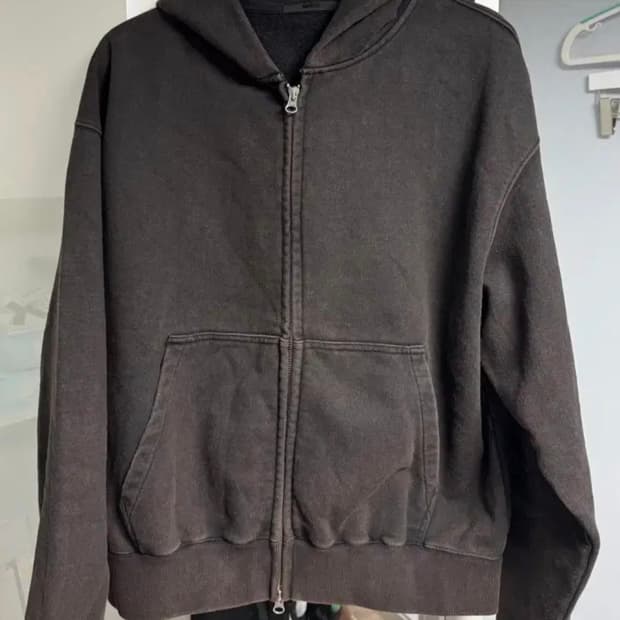 vtg 후드집업 워시드 블랙