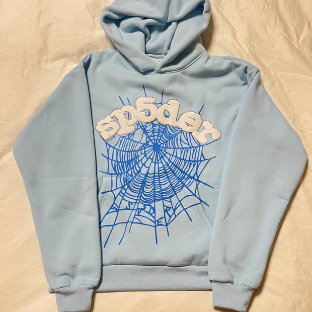 sp5der 후드티 베이비 블루