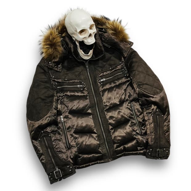 Schlussel 락시크 더블 본디지 웨스턴 아카이브 패딩 자켓