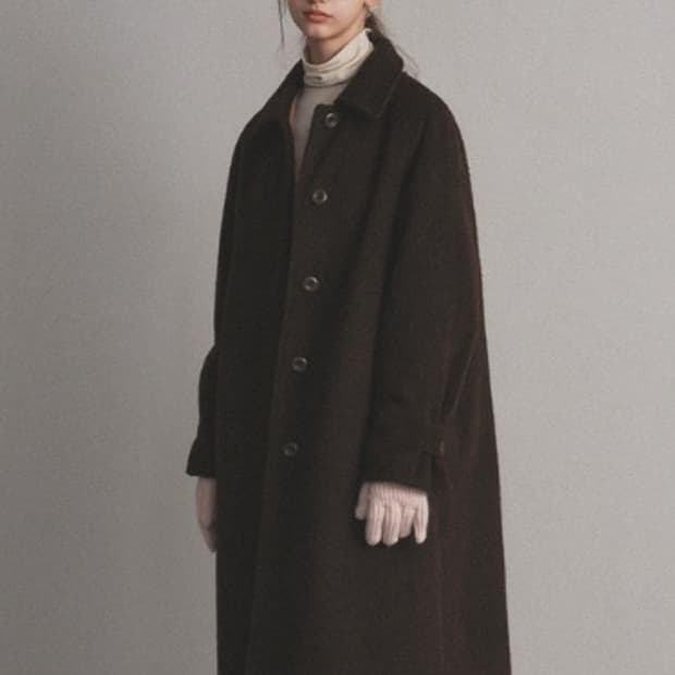 오로 oro 울리치 오버핏 발마칸 코트 브라운 Brown S size