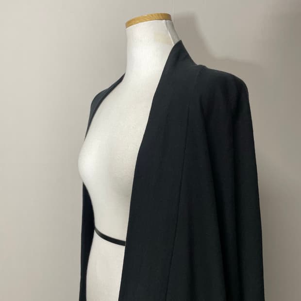 리미퓨 요지야마모토 블랙 오픈 가디건 