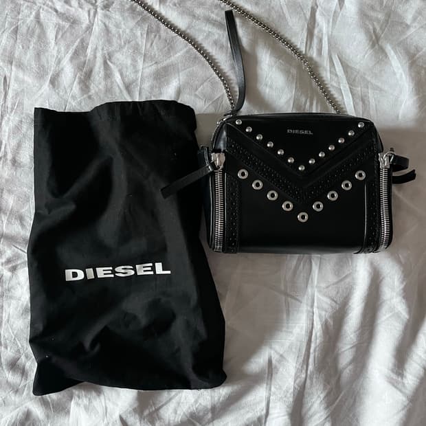 Diesel Studded Chain Shoulder Bag