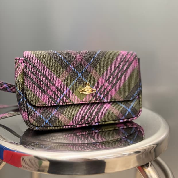 Vivienne Westwood 비비안 웨스트우드 체크 패턴 크로스백
