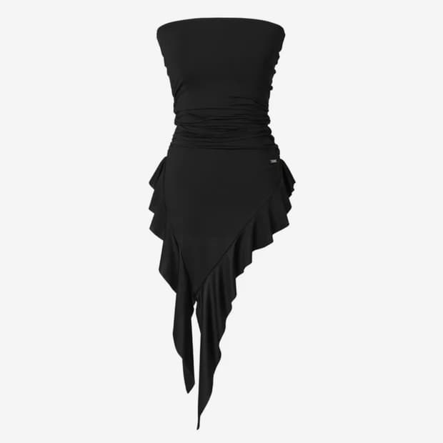 카키포인트 Ruffled Layered Top (black)