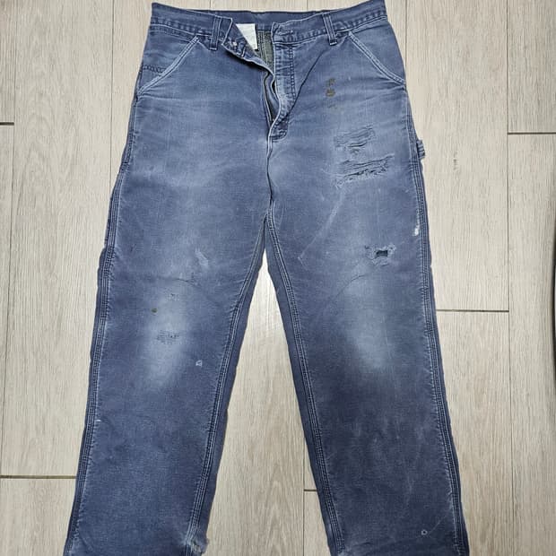 90s 칼하트 플란넬 싱글니 팬츠