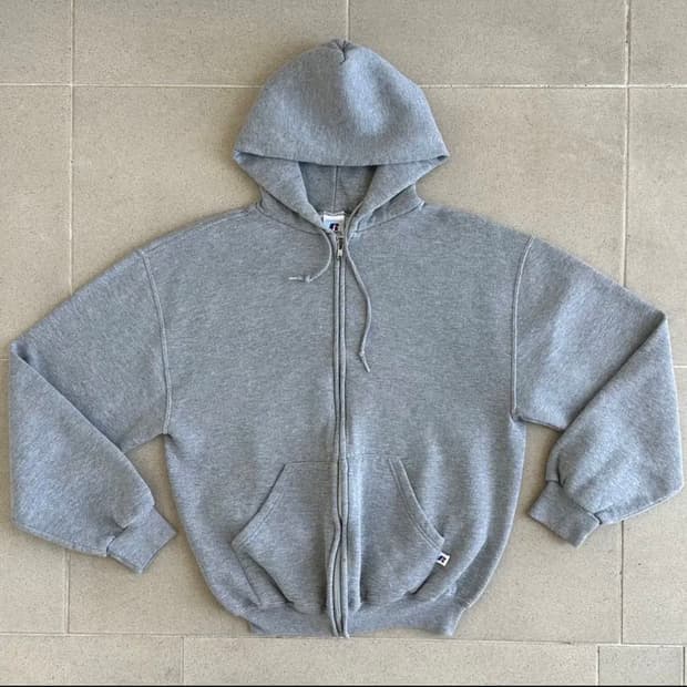 00s 러셀 그레이 후드집업 M