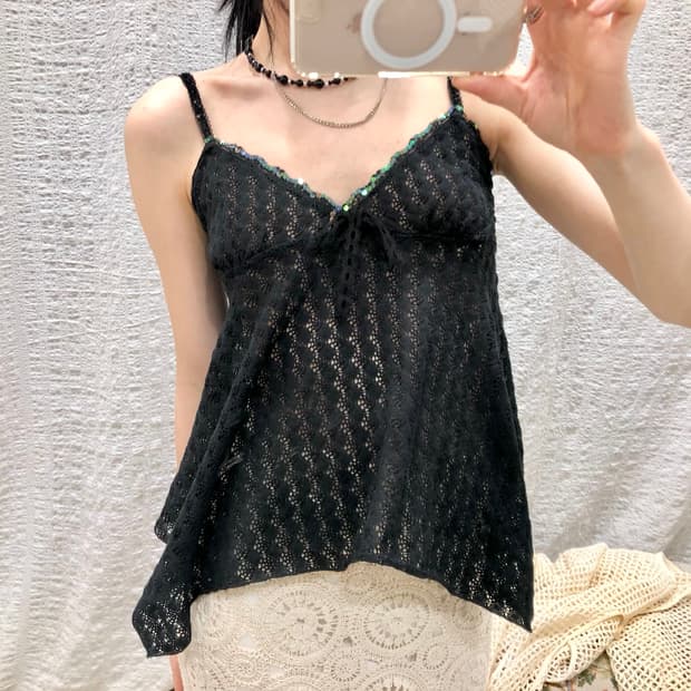 Sequin lined flare sleelveless